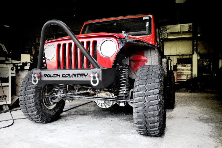 Jeep Stinger Bar RC Bumpers 97-06 Wrangler TJ 87-95 Wrangler YJ Rough  Country | Southern Off Road